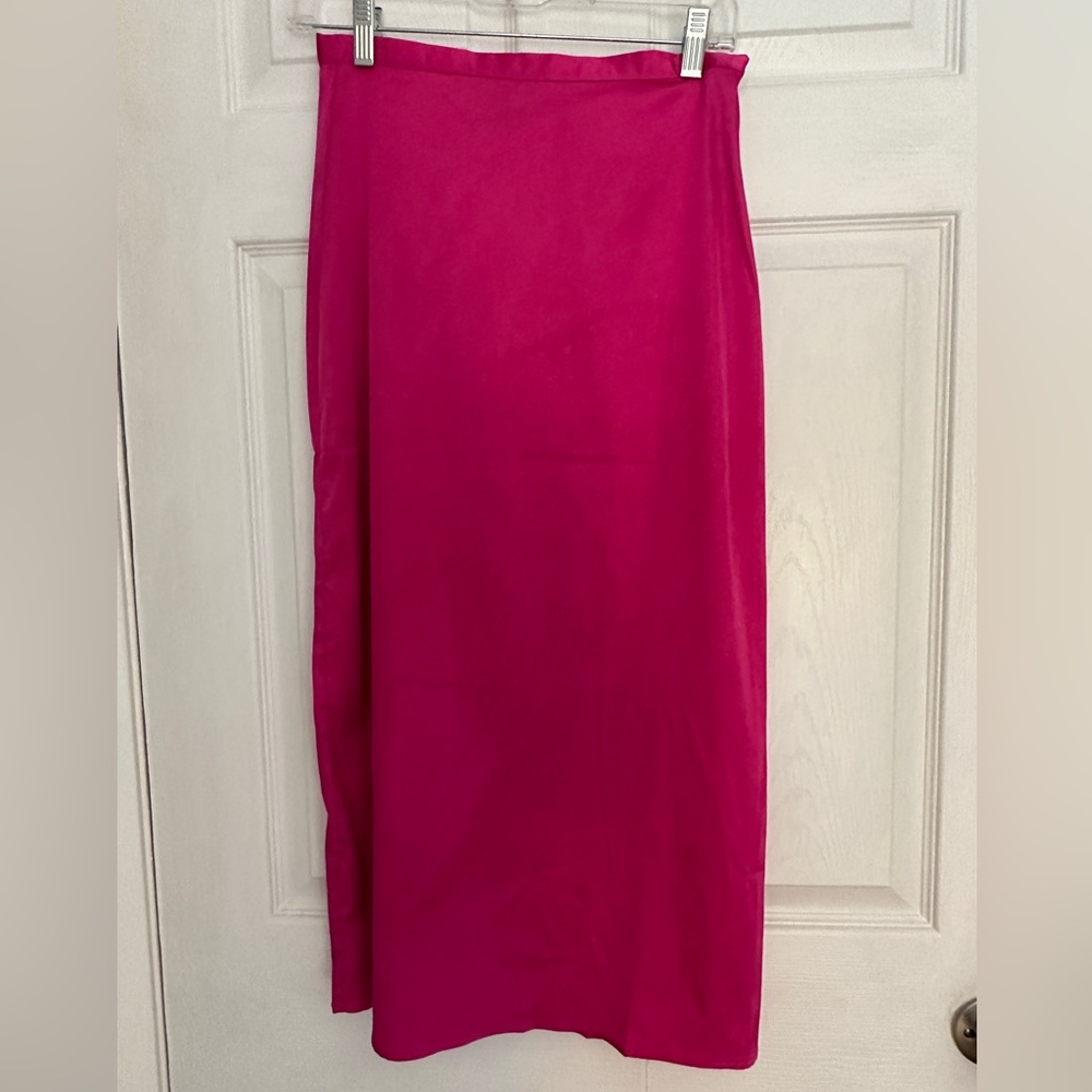 Hot pink Forever21 Midi Skirt